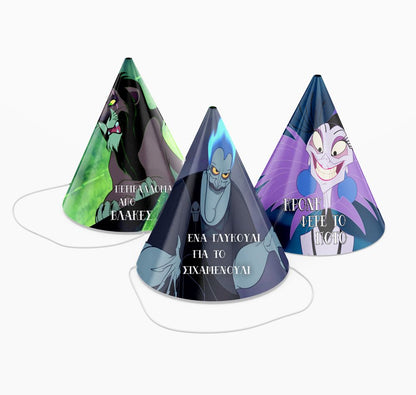 Καπελάκια πάρτυ Disney Villains (4 τεμ)