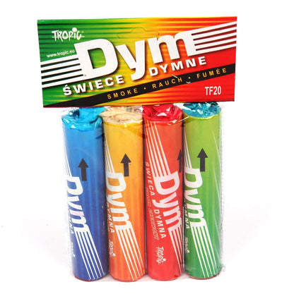 Καπνογόνα - Kόκκινο/Μπλε/Κίτρινο/Πράσινο (4 τεμ)