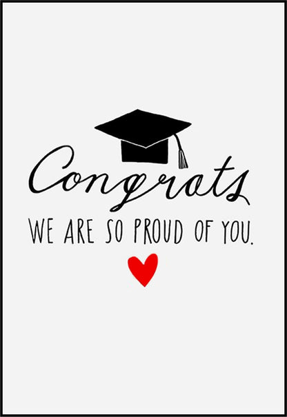 Κάρτα Αποφοίτησης "We are so Proud of You"