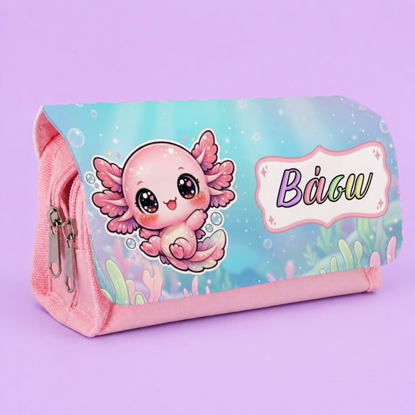 Κασετίνα Υφασμάτινη - Kawaii Axolotl