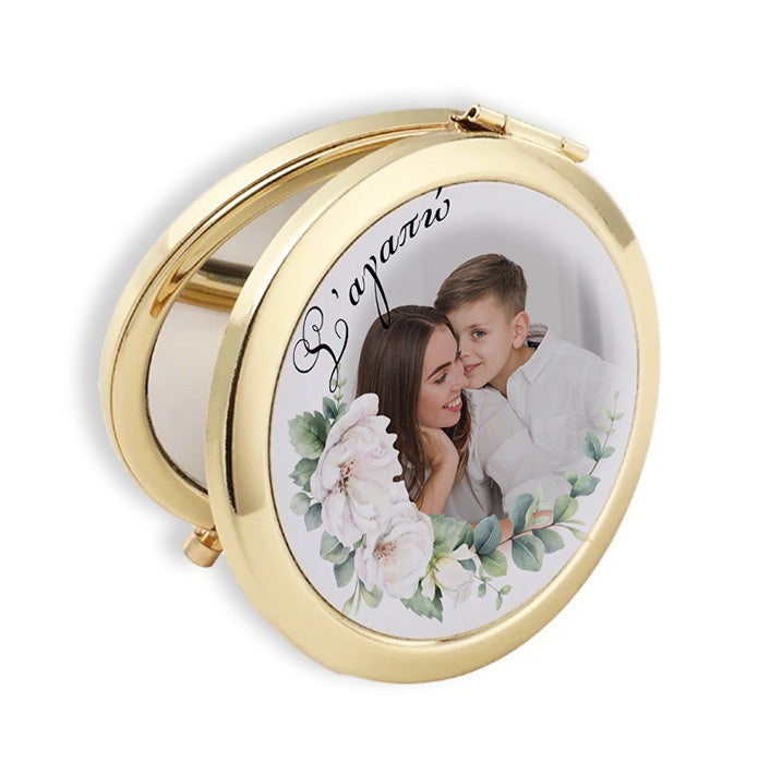 Καθρεφτάκι για Μαμά Με Φωτογραφία Φλοράλ