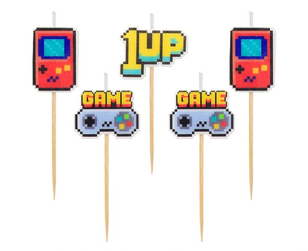 Κεράκια τούρτας Game On (5 τεμ)