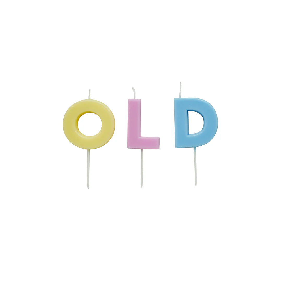 Κεράκια τούρτας 'OLD' (3 τεμ)