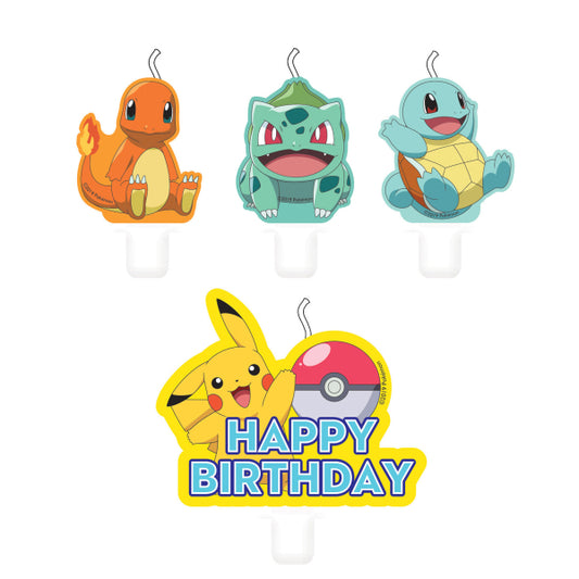 Κεράκια τούρτας φιγούρες Pokemon (4 τεμ)