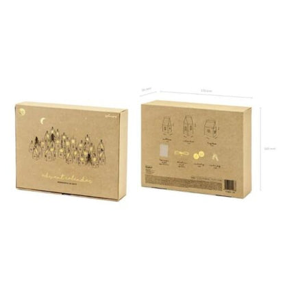 Κουτάκι Σπιτάκι Κραφτ για Δωράκια - Αντίστροφη Μέτρηση Χριστουγέννων (24 τεμ)