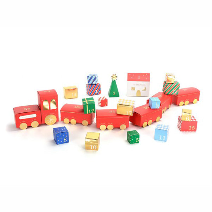 Κουτάκια Τραινάκι για Δωράκια - Αντίστροφη Μέτρηση Χριστουγέννων (24 τεμ)