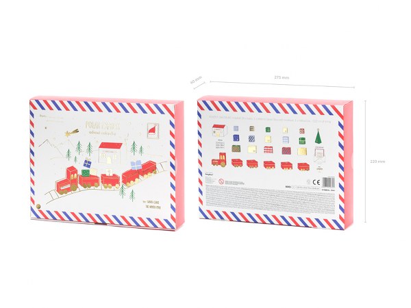 Κουτάκια Τραινάκι για Δωράκια - Αντίστροφη Μέτρηση Χριστουγέννων (24 τεμ)