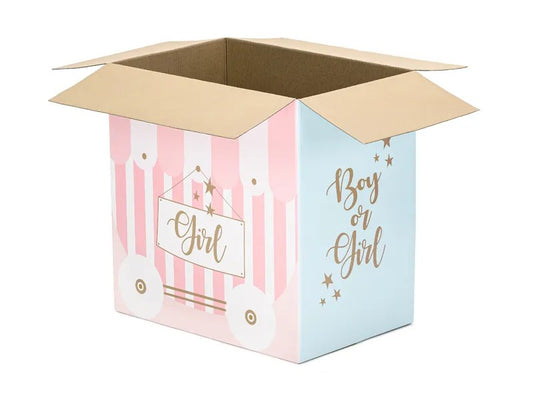 Κουτί για μπαλόνια Boy or Girl - Gender Reveal