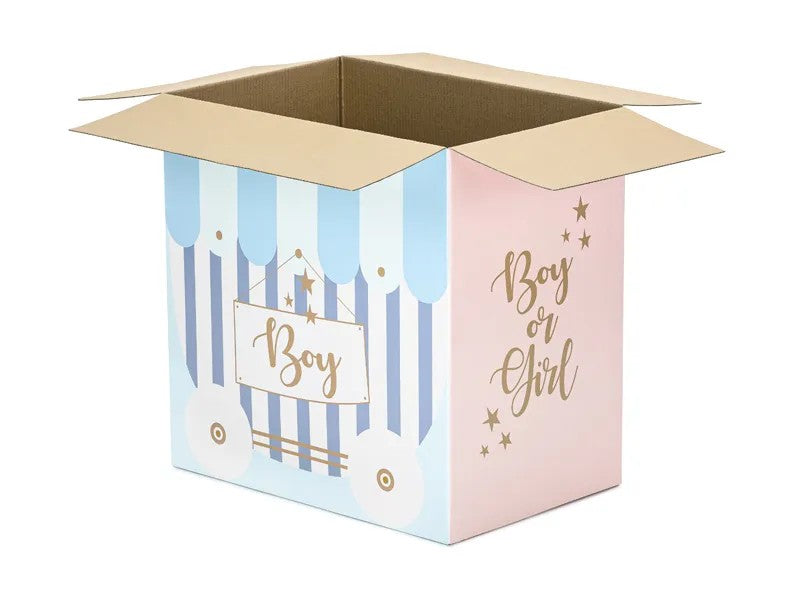 Κουτί για μπαλόνια Boy or Girl - Gender Reveal