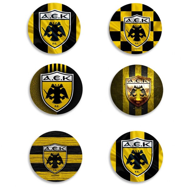 Κονκάρδες ΑΕΚ (6 τεμ)
