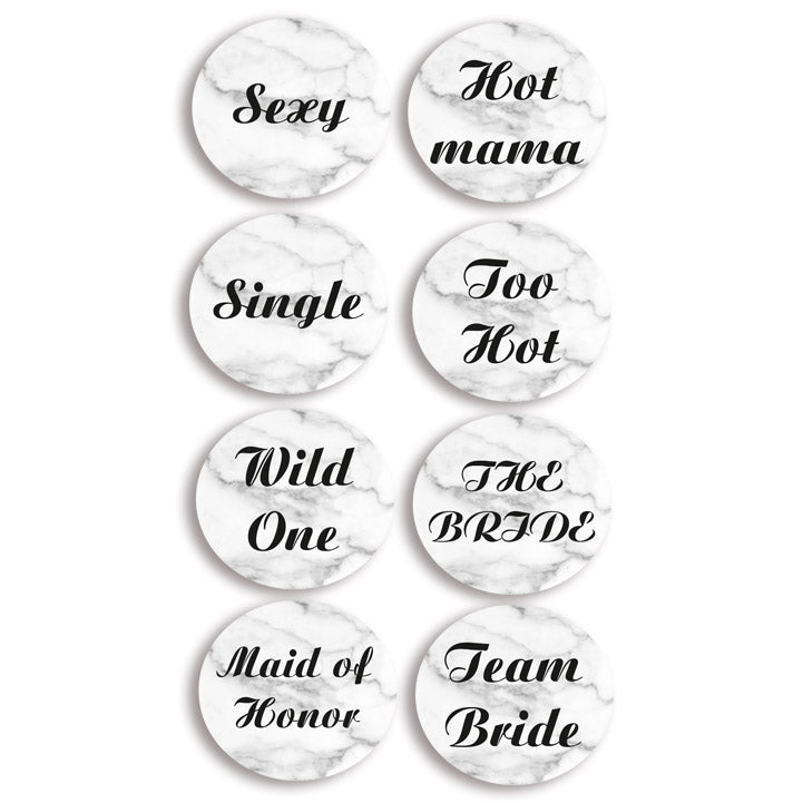 Κονκάρδες Μπάτσελορ Μάρμαρο ( 8 τεμ)