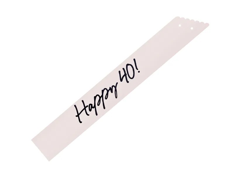 Κορδέλα "Happy 40" (κρεμ)