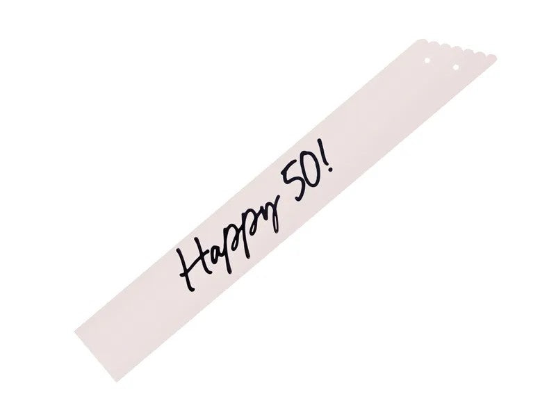Κορδέλα "Happy 50" (κρεμ)