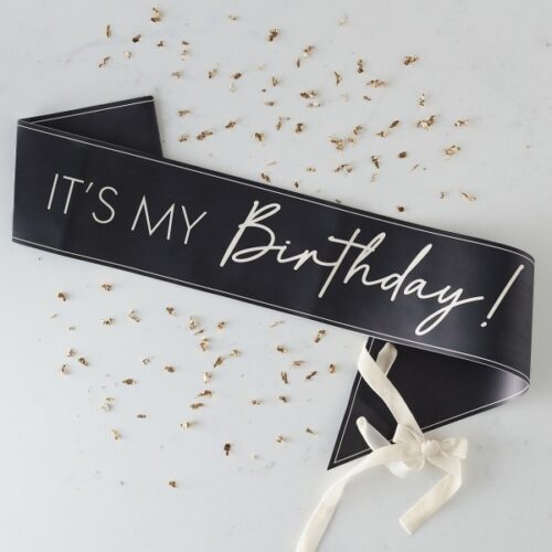 Κορδέλα It's my Birthday μαύρη