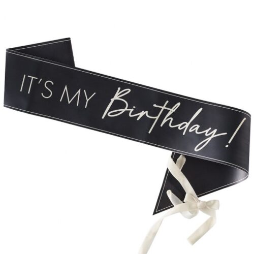 Κορδέλα It's my Birthday μαύρη
