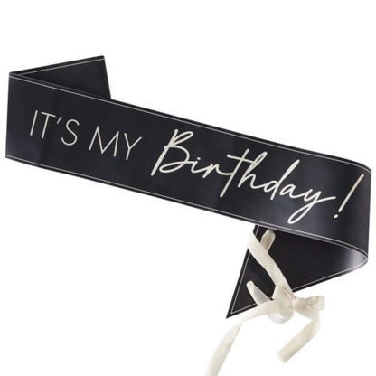 Κορδέλα It's my Birthday μαύρη