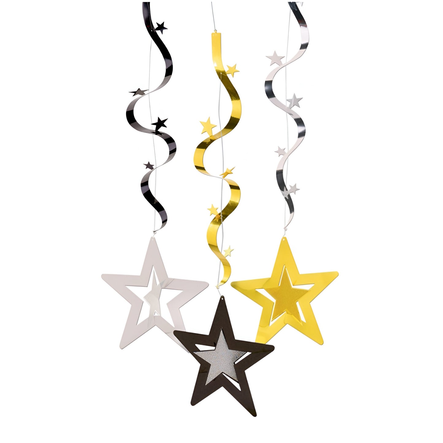 Κρεμαστά Διακοσμητικά Αστέρια (3 τεμ)