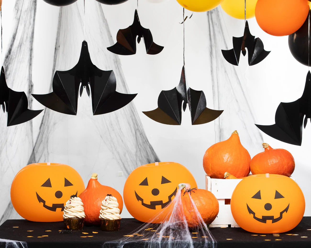 Κρεμαστά Διακοσμητικά Halloween Νυχτερίδες (6 τεμ)