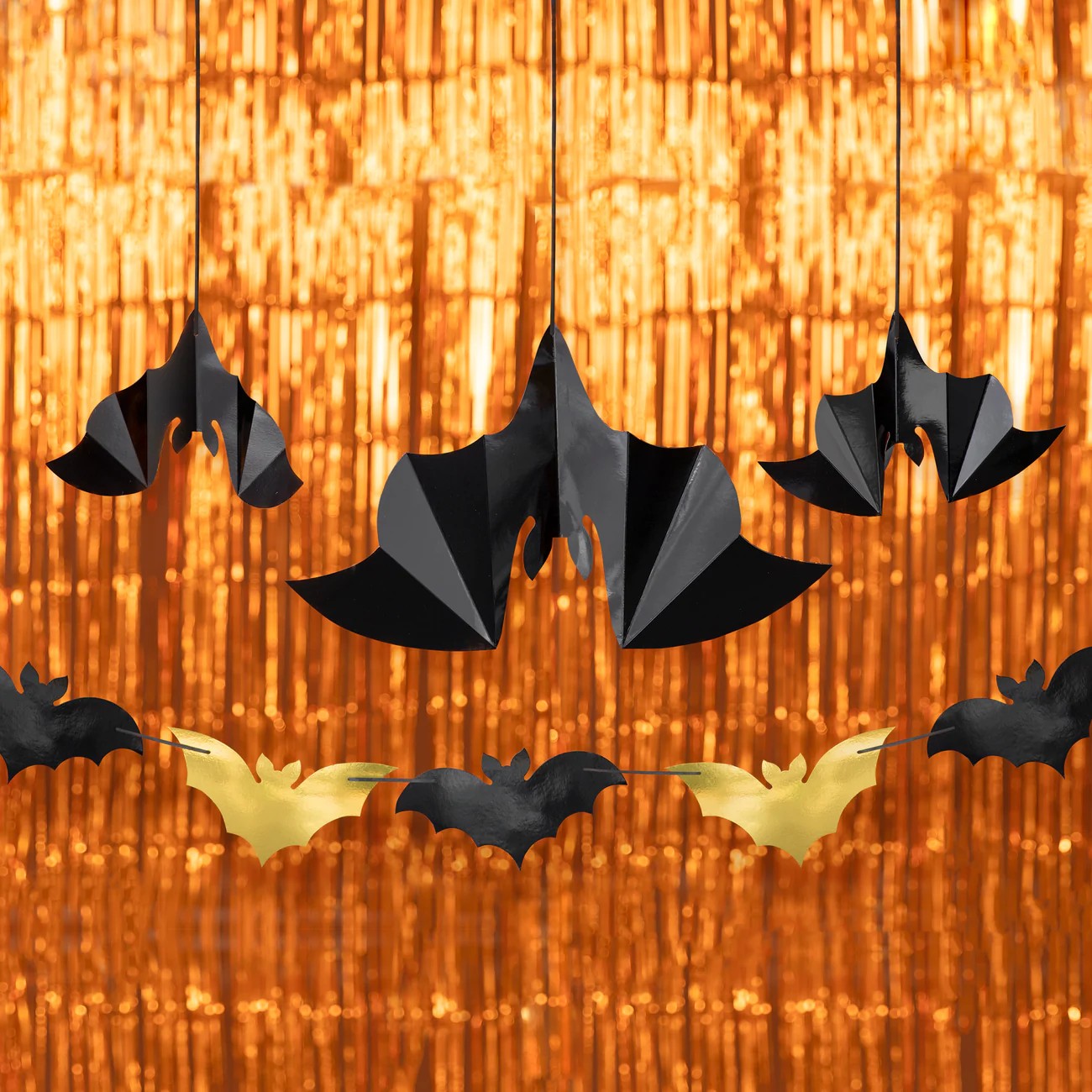 Κρεμαστά Διακοσμητικά Halloween Νυχτερίδες (6 τεμ)