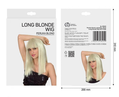 Ξανθιά περούκα με αφέλειες
