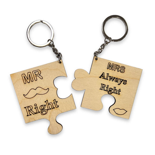 Μπρελόκ παζλ "Mr and Mrs Right" (2 τεμ)