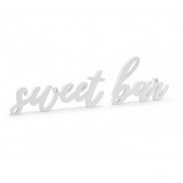 Ξύλινο διακοσμητικό τραπεζιού λευκό "Sweet Bar"
