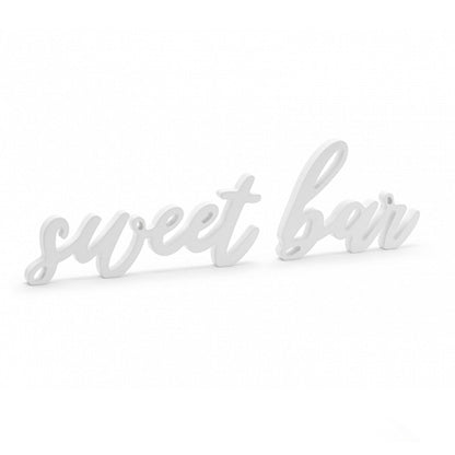 Ξύλινο διακοσμητικό τραπεζιού λευκό "Sweet Bar"