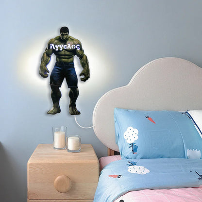 Ξύλινο Φωτιστικό - Hulk