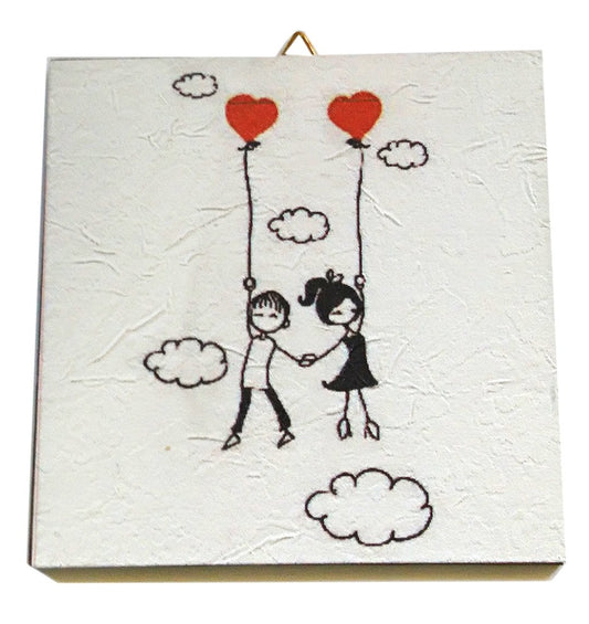 Ξύλινο καδράκι με γατζάκι 10cm