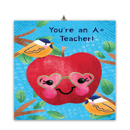 Ξύλινο καδράκι "Α+ Teacher"