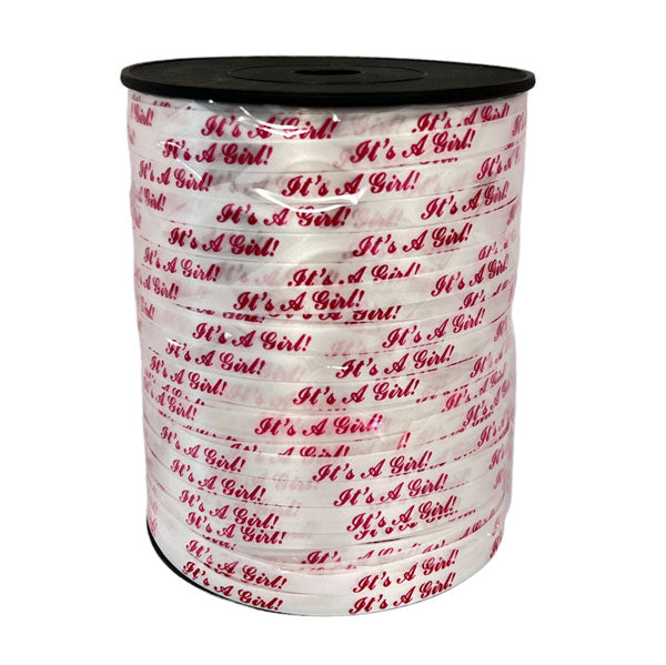 Ξυλοκορδέλα It's a Girl για μπαλόνια 500μ