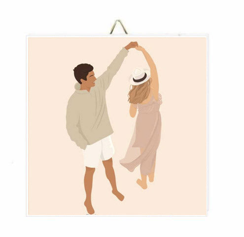 Ξύλινο Καδράκι "Dance with me"