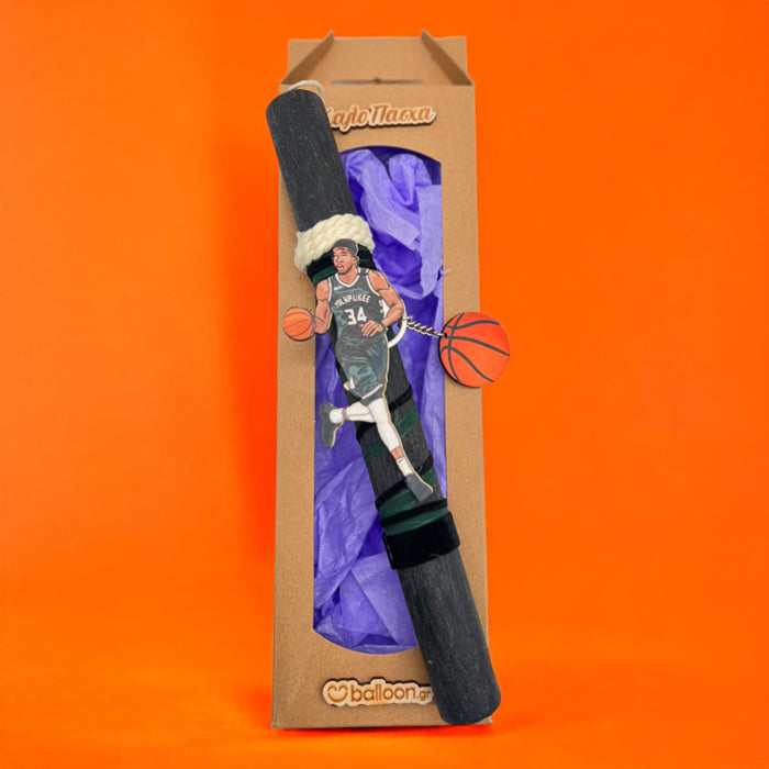 Λαμπάδα Αντετοκούνμπο Αρωματική με Μπρελόκ