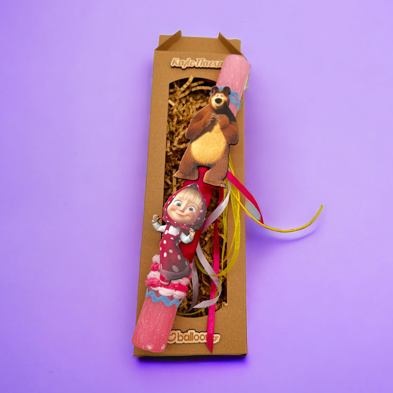 Λαμπάδα Αρωματική Μασα & Αρκούδος