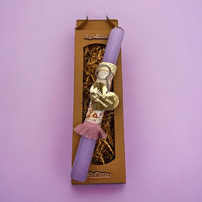 Λαμπάδα Αρωματική Plexi Μπρελόκ Μαμά Σ'αγαπώ