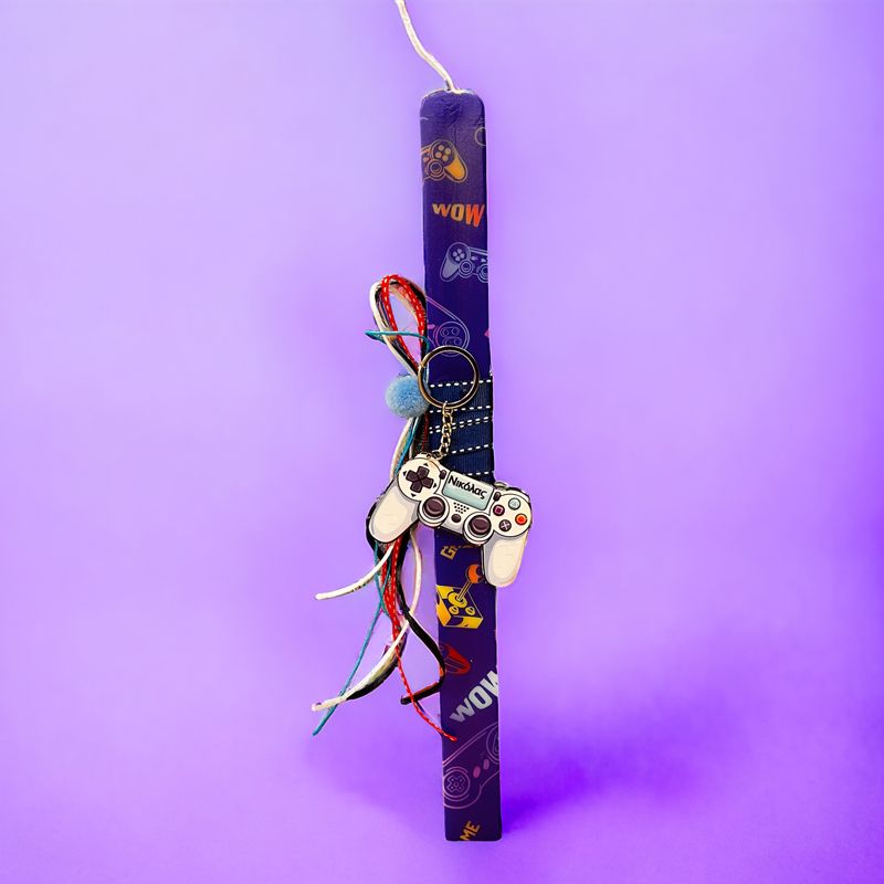 Λαμπάδα Gamer με Μπρελόκ