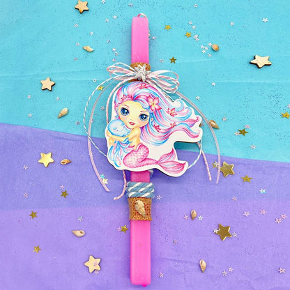 Λαμπάδα Γοργόνα Ροζ