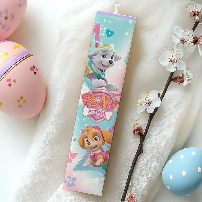 Λαμπάδα Paw Patrol Skye & Everest Τυπωμένη