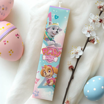 Λαμπάδα Paw Patrol Skye & Everest Τυπωμένη