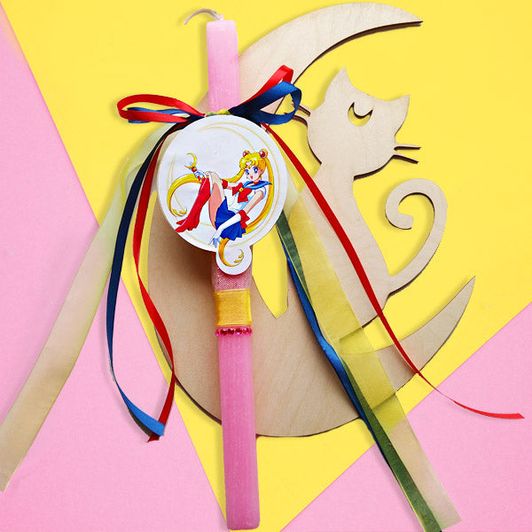 Λαμπάδα Sailor Moon - Ξύλινο Κάδρο