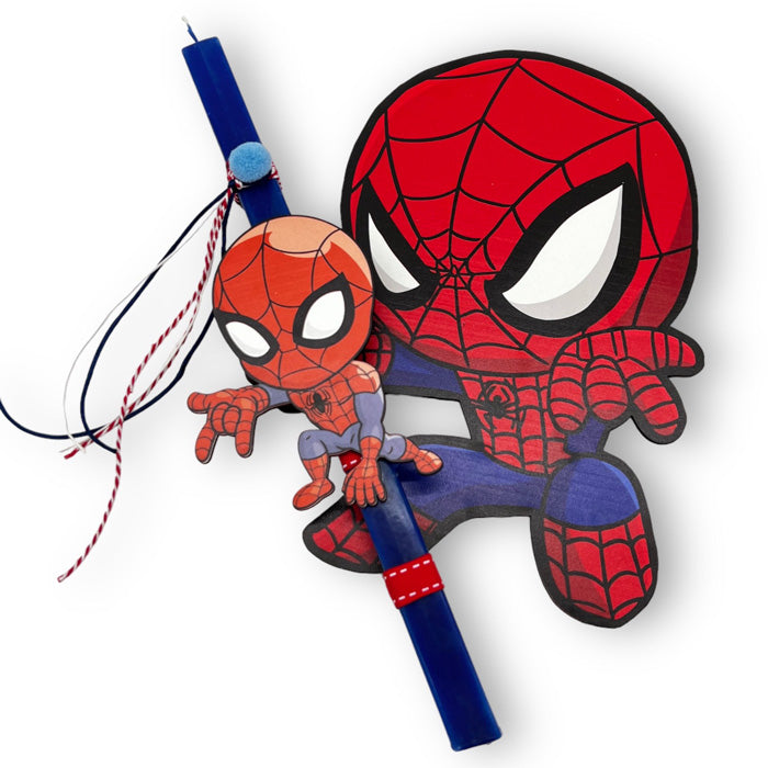 Λαμπάδα Spidey με ξύλινο κάδρο
