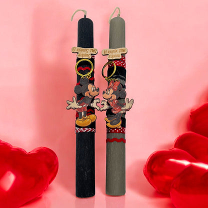 Λαμπάδες για Ζευγάρι Αρωματικές - Mickey & Minnie Μπρελόκ (2 τεμ)