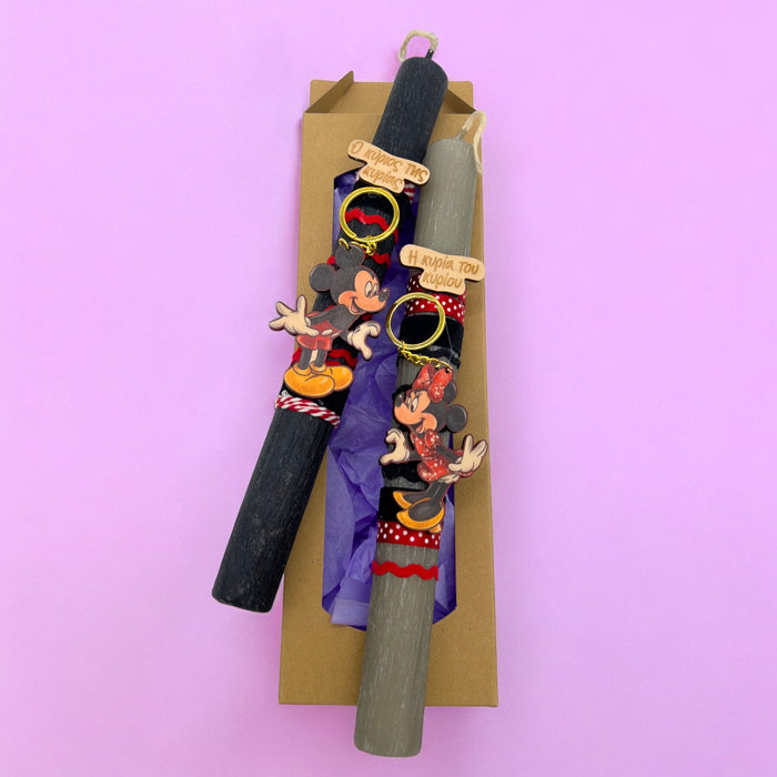 Λαμπάδες για Ζευγάρι Αρωματικές - Mickey & Minnie Μπρελόκ (2 τεμ)