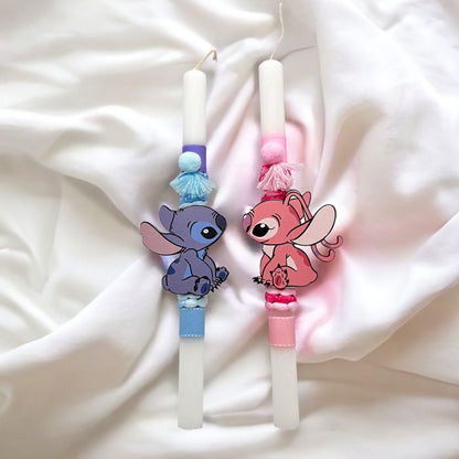 Λαμπάδες για Ζευγάρια Stitch & Angel