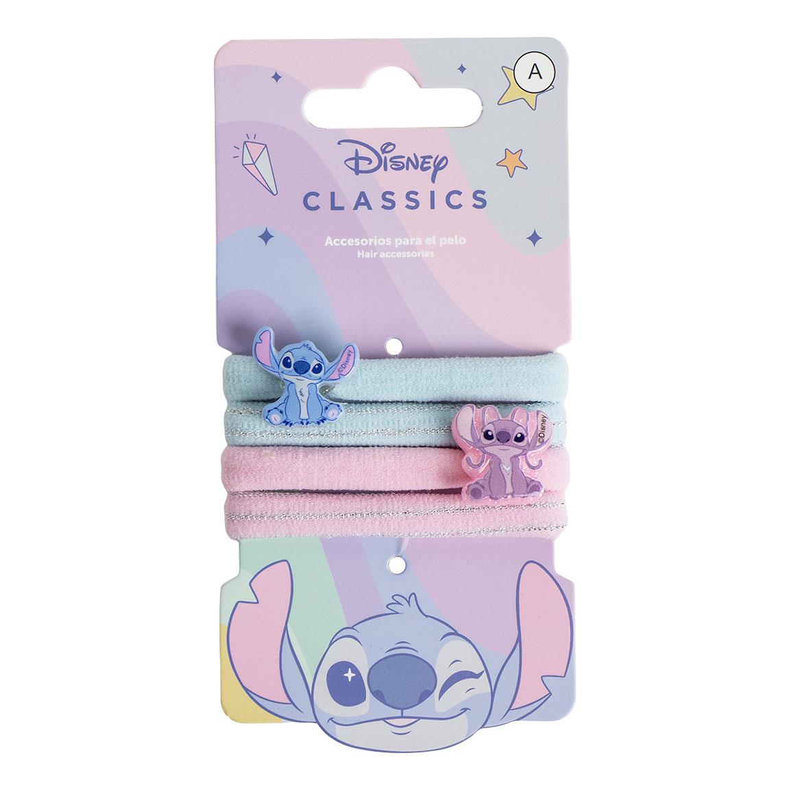 Λαστιχάκια μαλλιών Stitch & Angel (4 τεμ)