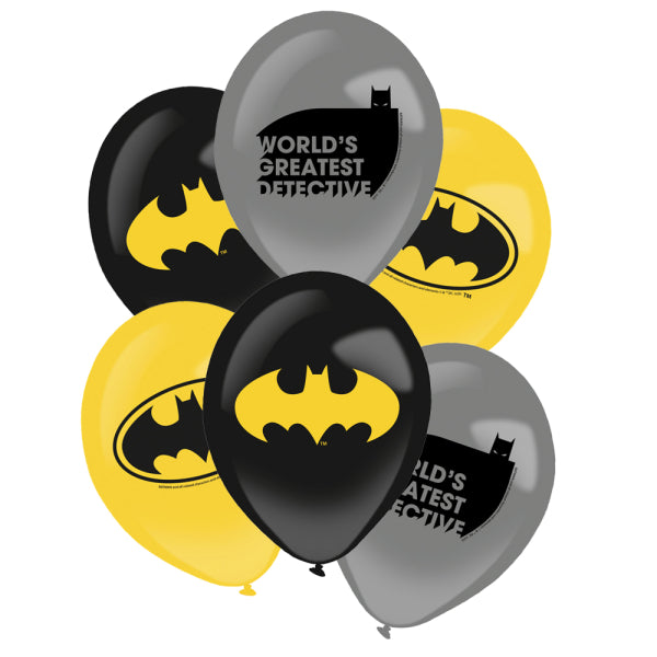 Λάτεξ Μπαλόνια Batman (6 τεμ)