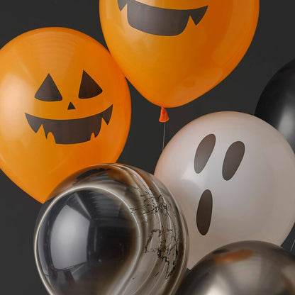 Λάτεξ μπαλόνια Halloween 'Pumpkin & Ghost' (6 τεμ)