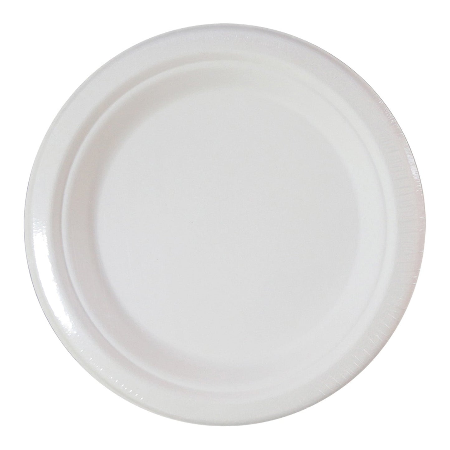 Λευκά Χάρτινα Πιάτα από Ζαχαροκάλαμο (10 τεμ)