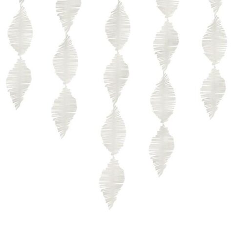 Λευκή Διακοσμητική Κρεπ Γιρλάντα 300cm
