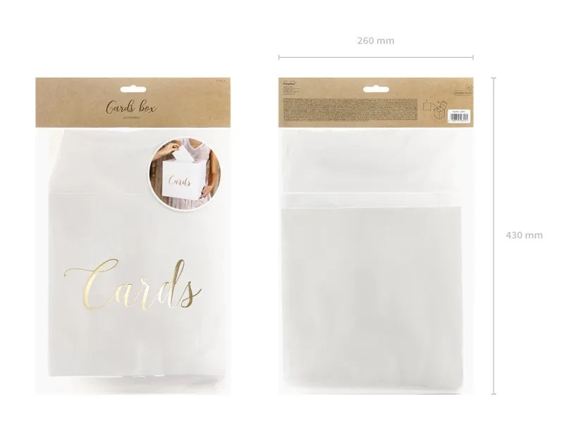 Λευκό Κουτί γάμου για κάρτες